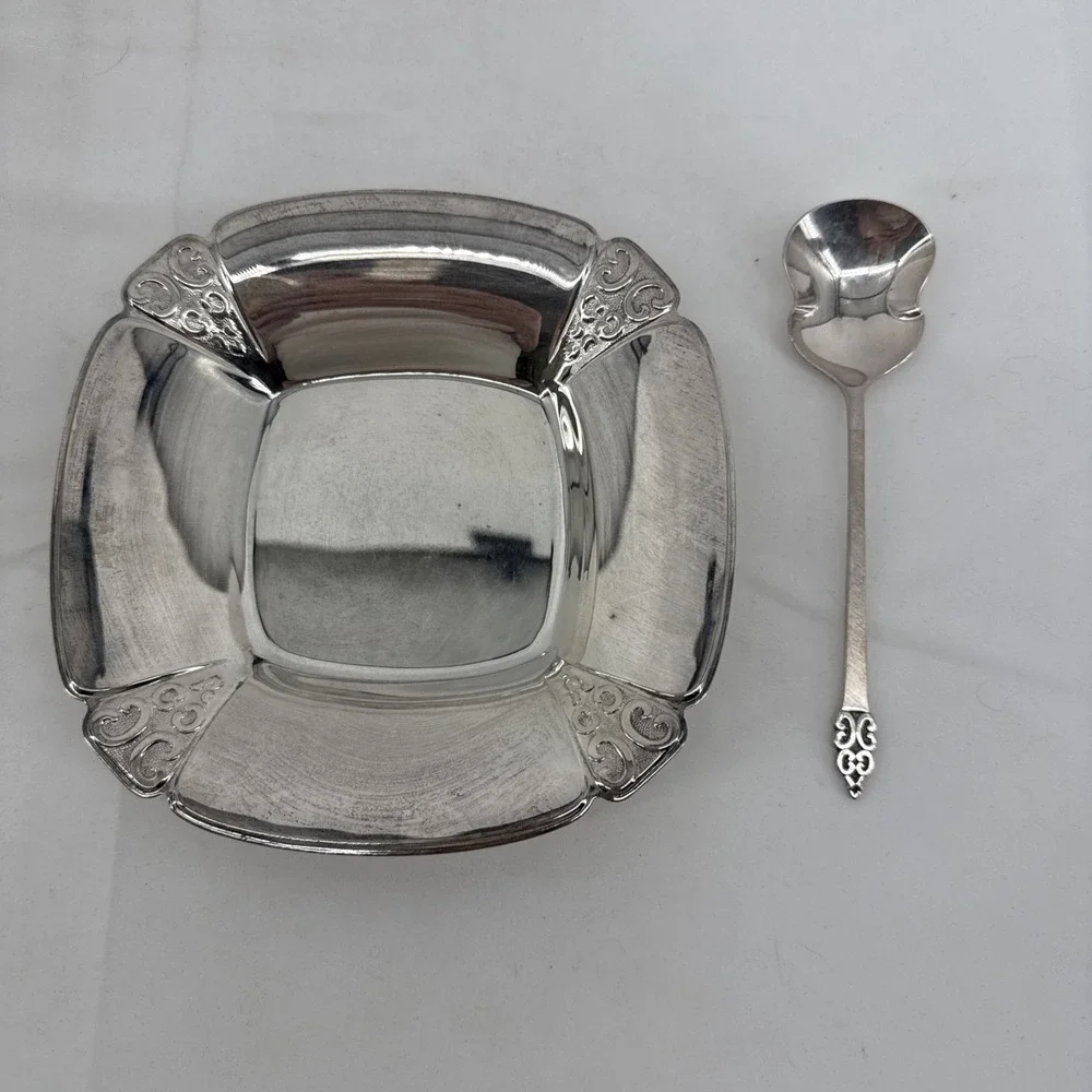 VTG Triumph International Deep Silver Two‎ Piece Party Set MCM 1950s 60s